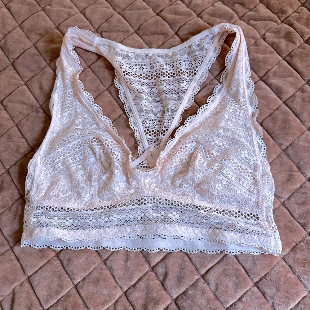 Victoria’s Secret pink lace bralette